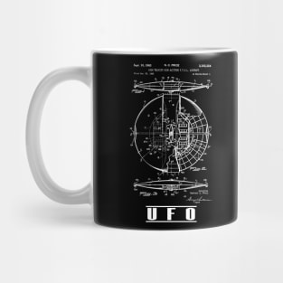 Flying Saucer UFO Spaceship Patent Print 1963 Mug